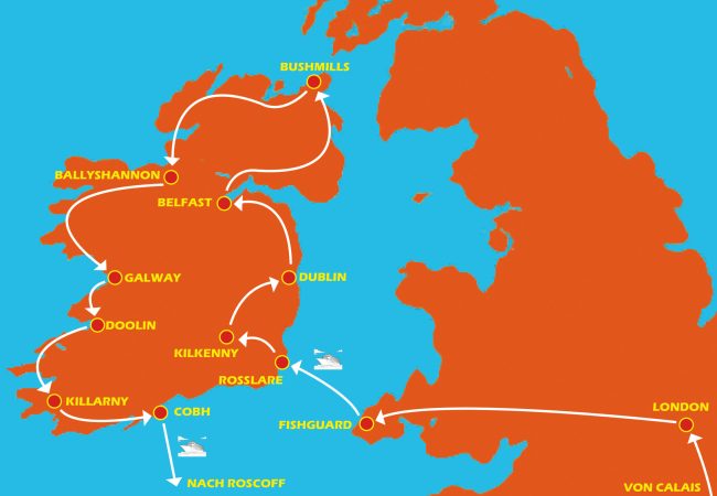 Irland ÜbersichtskarteInternet